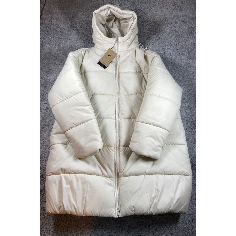 Nike Therma-FIT Loose Hooded Parka Jacket Size XL Women Light Bone HV4912-072